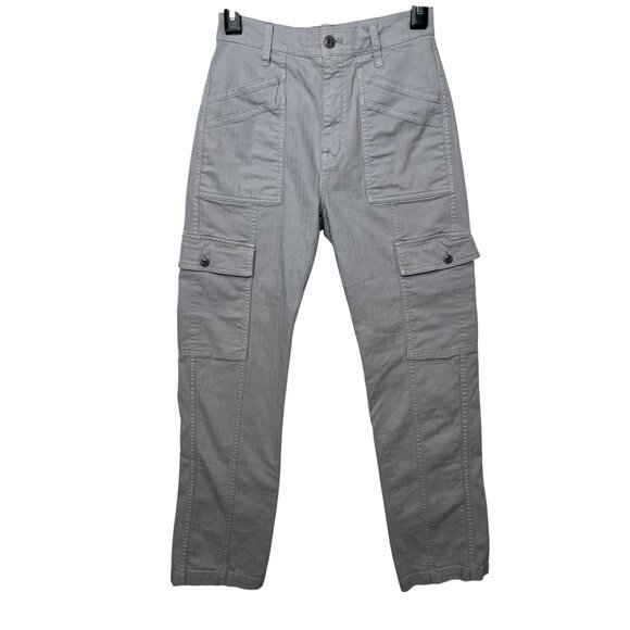 Madewell 90s Straight Cargo Pants Gray Comfortable Fit Casual Style Size 24 - Picture 14 of 16